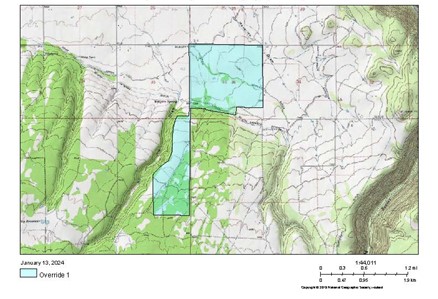 Map B-1. Topography of Project Area