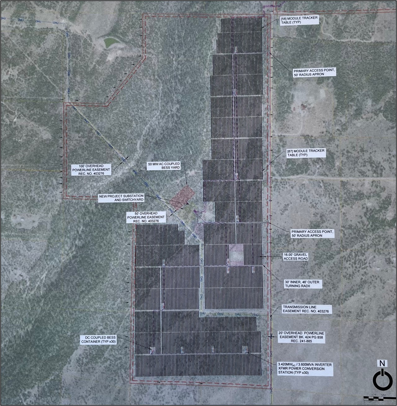 Figure 8: Image of proposed west array area depicting layout of PV panels. Taken from the information flyer provided at the May 16, 2023, public meeting.